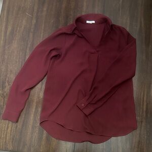 Maurices Deep Burgundy Blouse